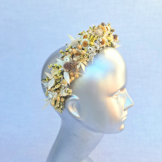 dried flower crown, flower crown, wedding flowers, dried flowers, flower headband, boho flower crown, flowergirl crown, 